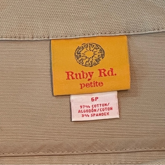 New Ruby Rd. Petite khaki zip up short jacket with stone embellishments -size 6P - Picture 3 of 12